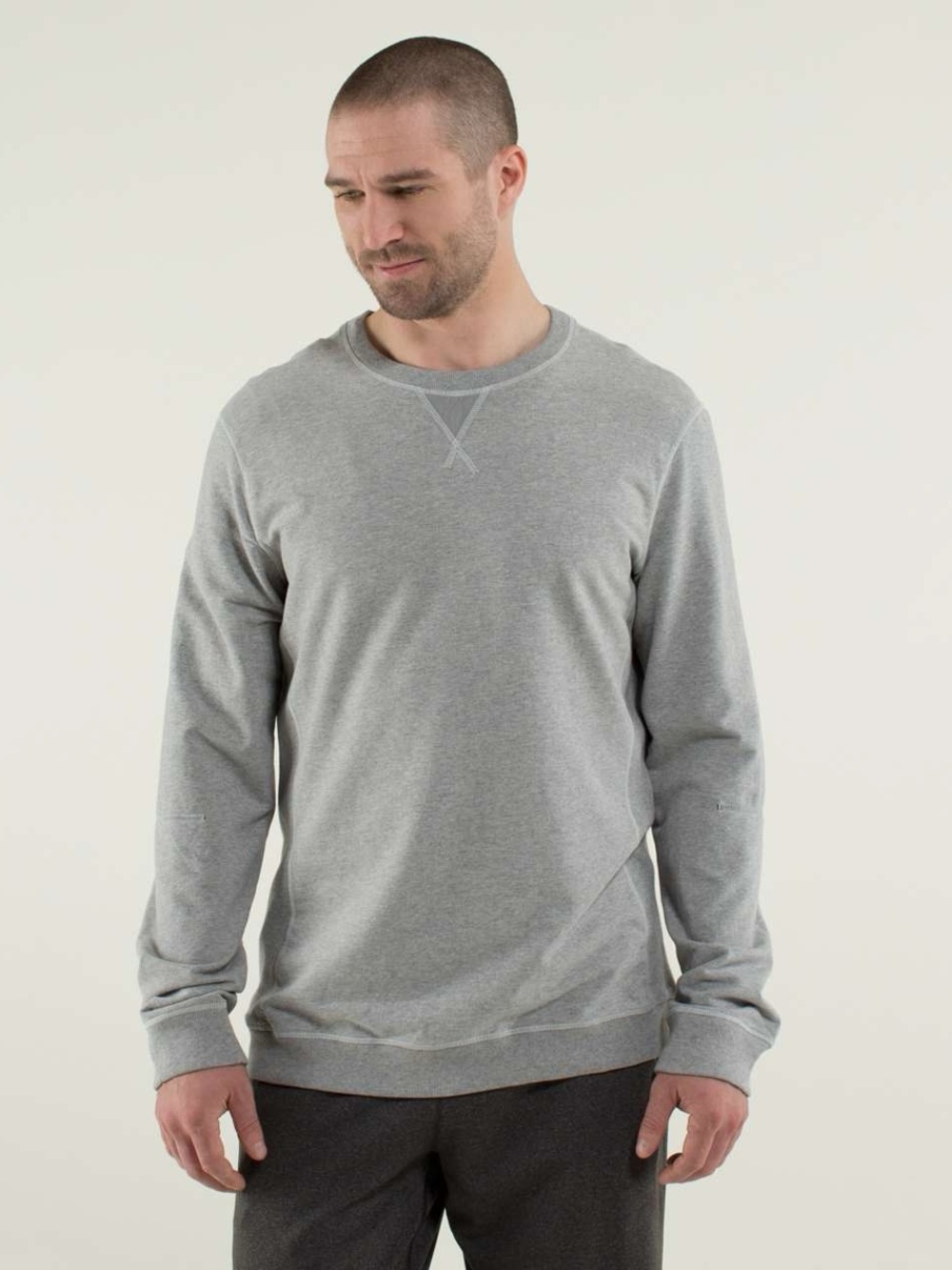 Men's Lululemon Lightweight Crewneck Sweatshirt in Light Gray